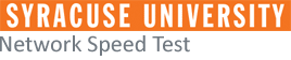 Syracuse University Speed Test